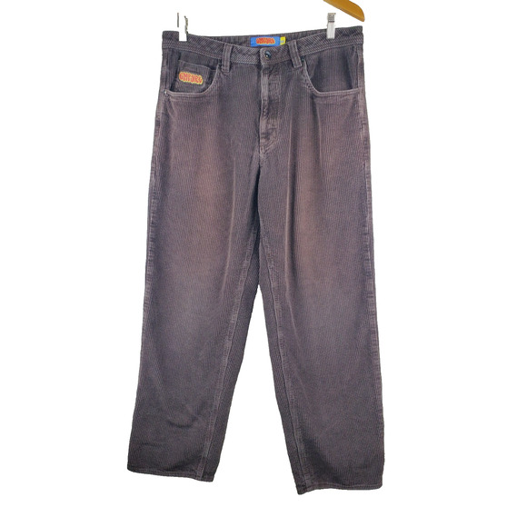 Empyre Mens 32 Corduroy Pants Skater Baggy Casual Relaxed Brown Streetwear - Picture 1 of 11